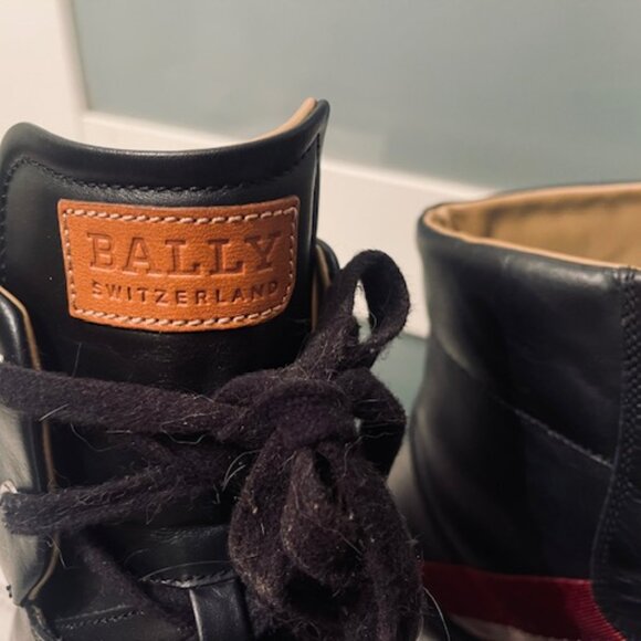 Bally Ankle Boots, Swiss Made, Black with Stripes, Men Size 10.5, almost new main image 4
